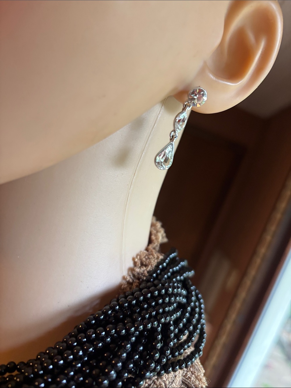 Givenchy Silver Teardrop Drop Earrings